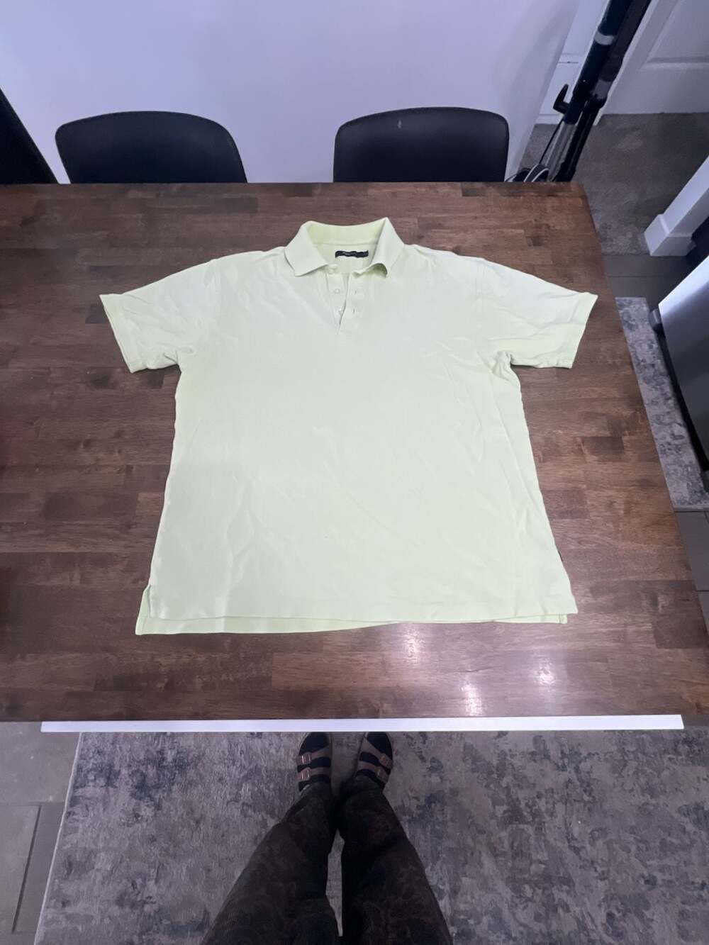 Zegna Sport Men's Short Sleeve Pique Polo Shirt Lime Green XL